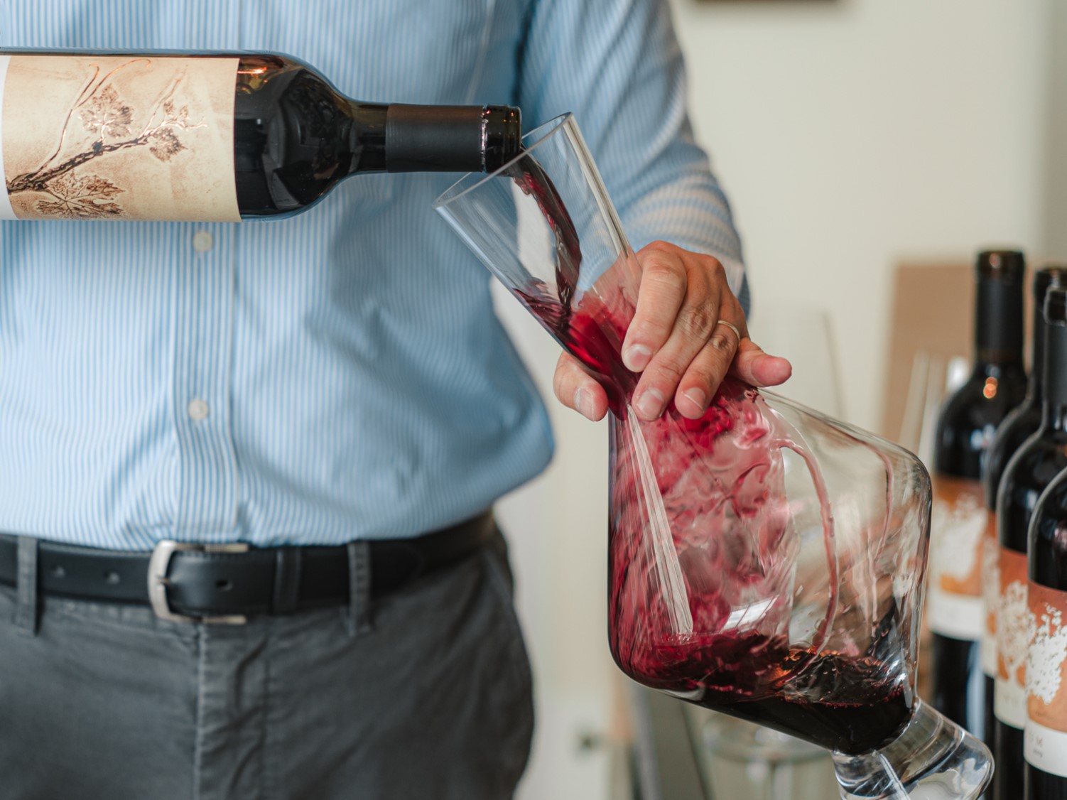 Continuum Estate Wines being poured into a vessel